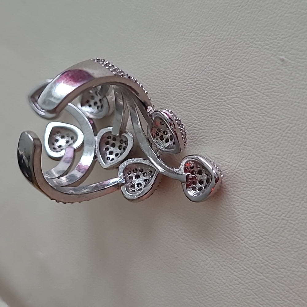 Rhinestone Resizable Ring - Picture 5 of 6